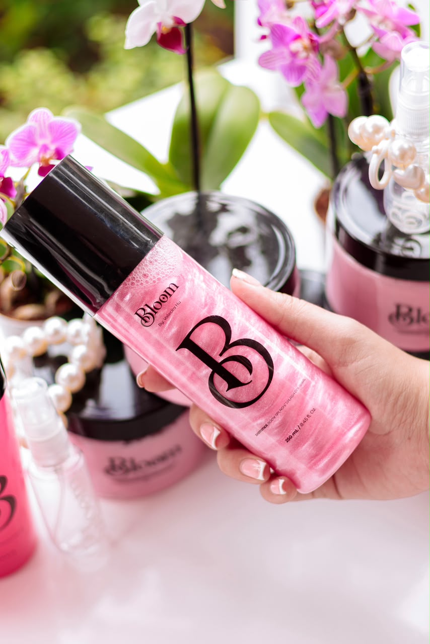Body splash Bloom Sandía Bombón junto a orquídeas